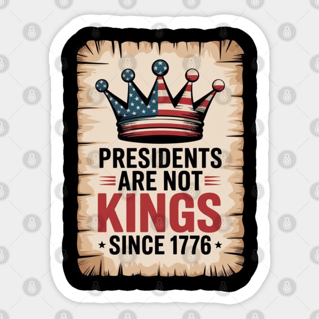 No-kings-in-america Sticker by Creatifly Graphic Tees